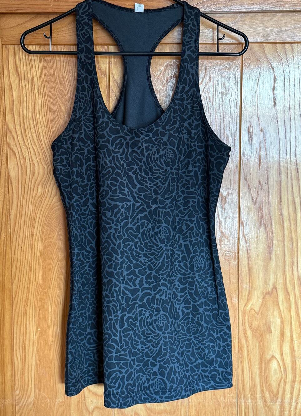 Lululemon Cool Racerback Tank Top Petal Camo Black US 12